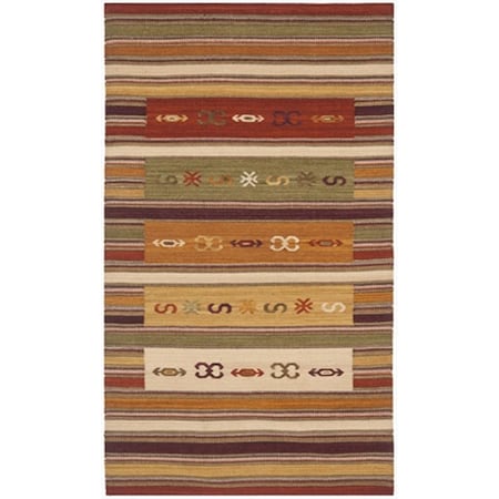 Safavieh 9 X 12 Ft. Large Rectangle Contemporary Kilim Burgundy & Multi Color Area Rug NVK178A-9